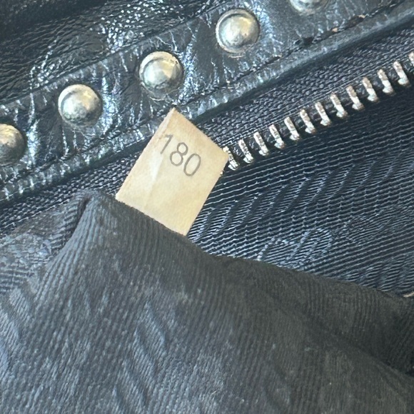 Rare Vintage Prada Black Leather Bag with Silver Studs Project Bag - Picture 5 of 16